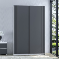Шафа Купе Hettich Портленд К-850  Біла / Графіт (130/200/52), МДФ