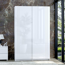 Шафа Купе Hettich Портленд К-850 Біла глянець  (130/200/52), МДФ